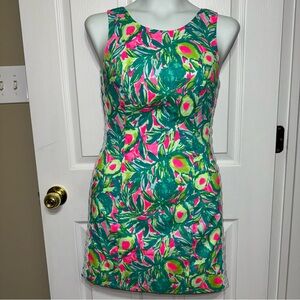 Lilly Pulitzer Mila Shift Dress Guac & Roll Avocado Green Pink 4 NWT Designer